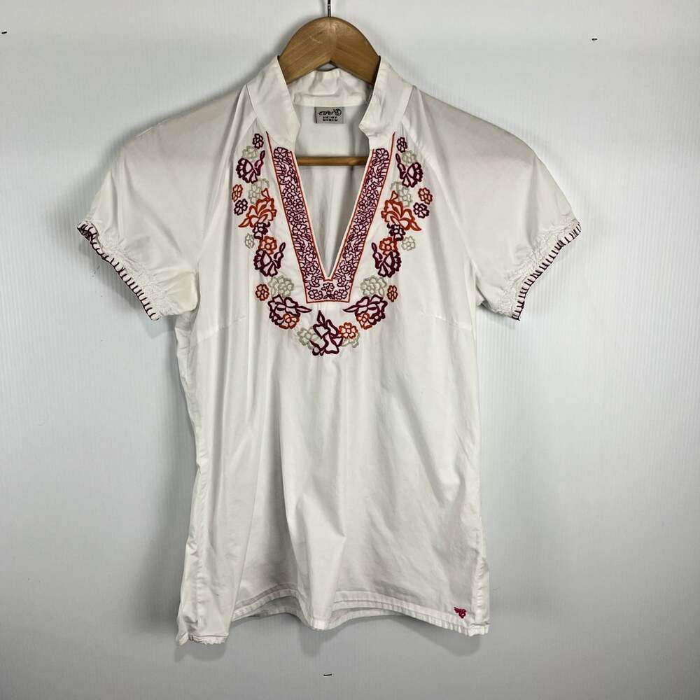 Esprit Cotton Embroidered Boho Top Women’s Size 2